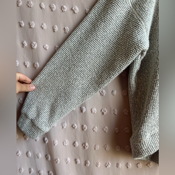 Sweaty Betty Restful Boucle‎ Half Sweatshirt Sz 8 Cream Heather - Picture 3 of 7